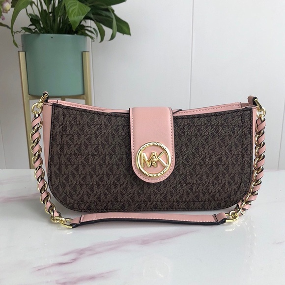 Michael Kors Handbags - M&K Carmen Logo Shoulder Bag